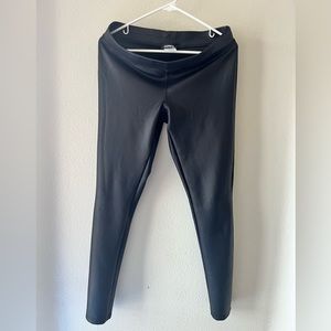 Express Black Faux Leather legging, Size S